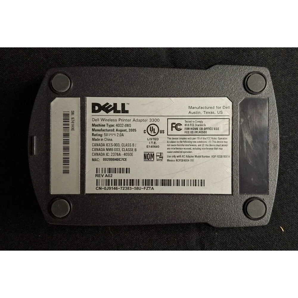 DELL Wireless Printer Adapter 3300 - Untested - Powers On